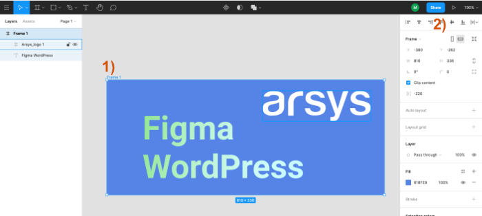 Cómo compartir un diseño con WordPress P2 y Figma