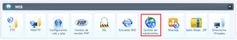 Crear Un Subdominio - Centro De Soporte