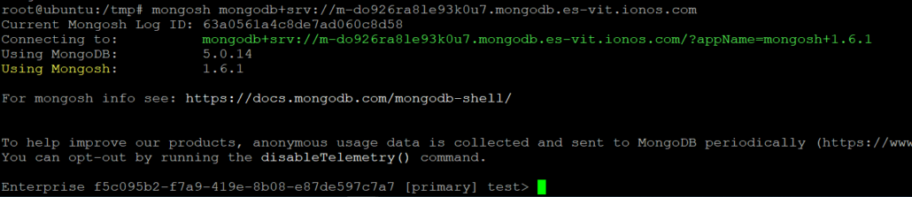 Base de datos Mongoshell